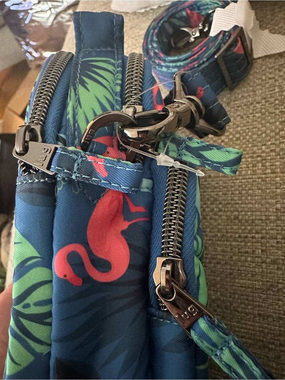 Lug Skeeter Mini 2 Flare Flamingo Crossbody - Convertible Belt Bag MSRP $63 NEW - Picture 10 of 12